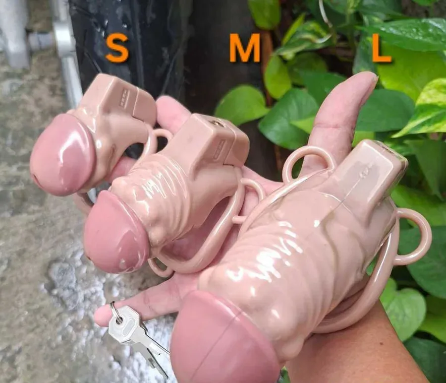 남근 모양 정조대 케이지 (살색)