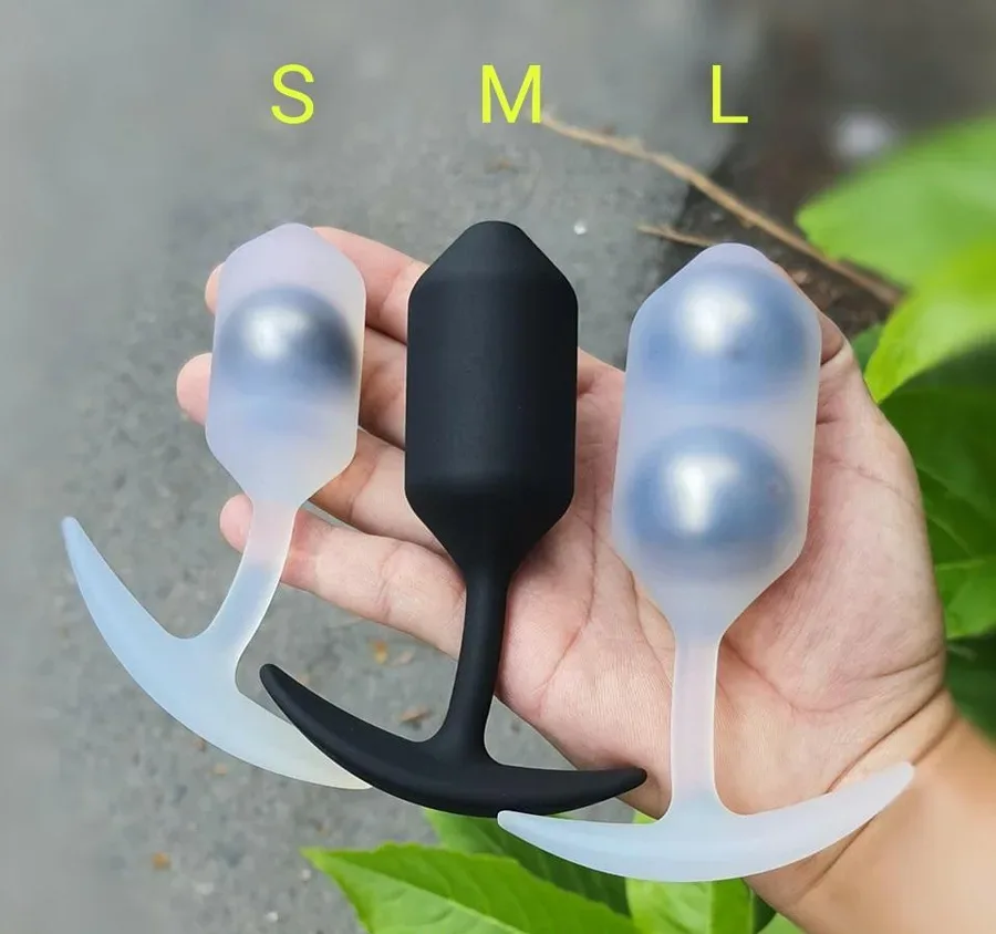 무게추 애널 플러그 (실리콘·내부 스틸 볼·3가지 크기)