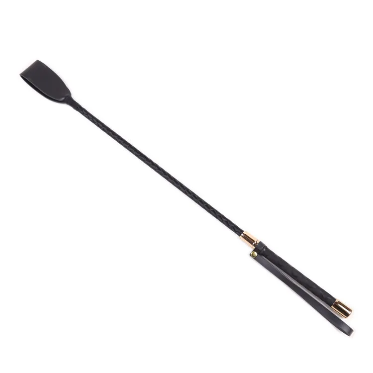 가죽 감은 등나무 채찍 (검정·길이 50cm)