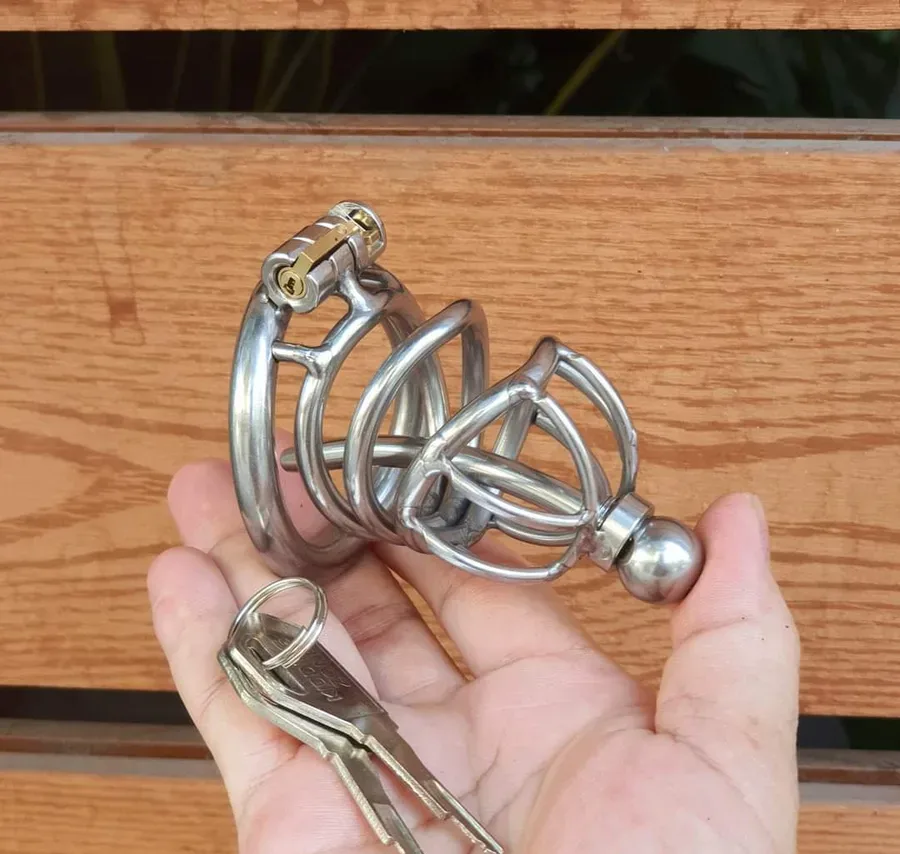 내장 잠금 정조대 (스테인리스·사운딩·3.3x6cm)