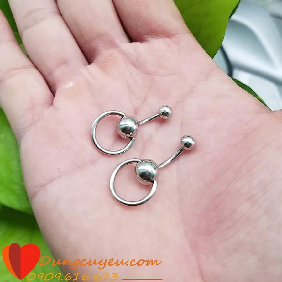 클리토리스·배꼽 피어싱 (볼 7·4mm·바 1.6×11mm)