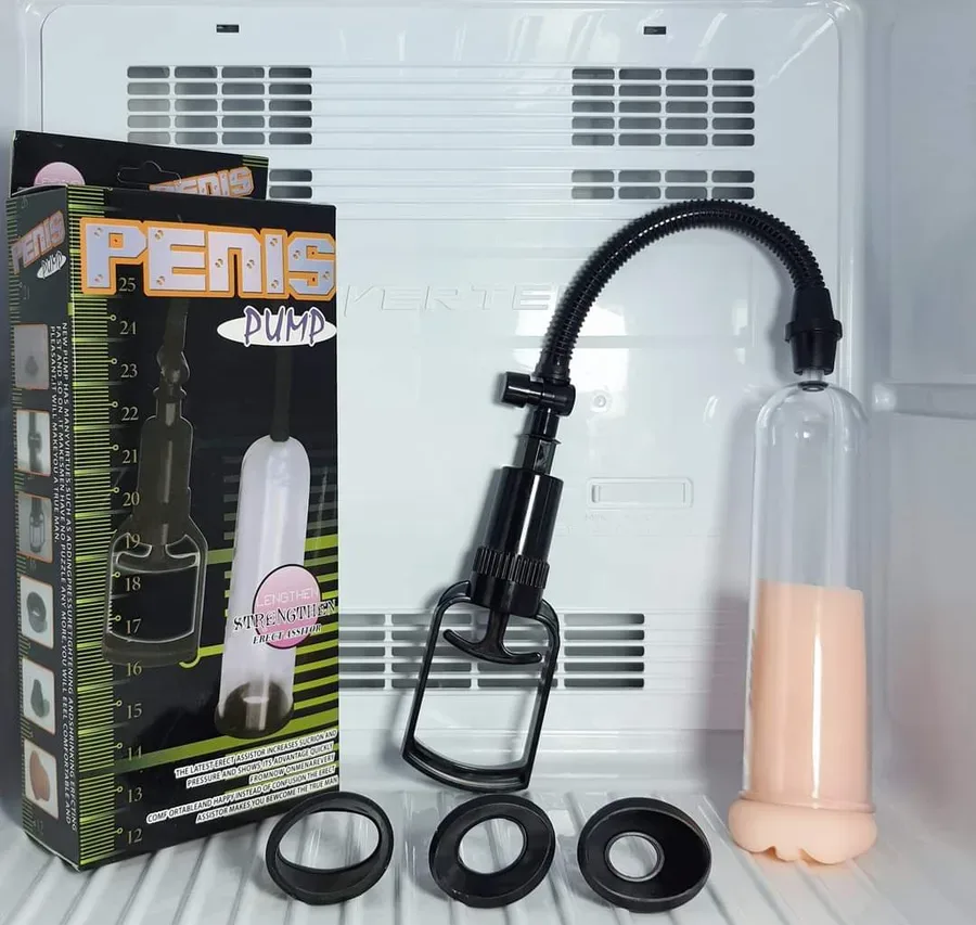 진공 페니스 펌프 (실린더 4.7×18.5cm·실리콘 슬리브)